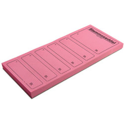 Ferco stemmeseddel 4705, 100 x 250mm, rosa