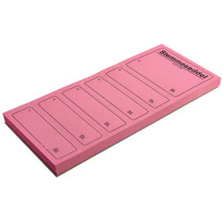 Stemmeseddel 4705 | 10x25 cm | Rosa
