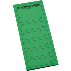 Stemmeseddel 4705 | 10x25 cm | Grøn