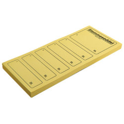 Stemmeseddel 4705 | 10x25 cm | Gul