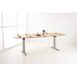 Goliath hæve/sænkebord centerbue 200 cm bøg/alu