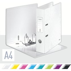 Leitz 180 WOW brevordner A4, 80mm, hvid