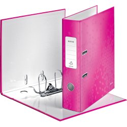 Leitz 180 WOW brevordner A4, 80mm, pink