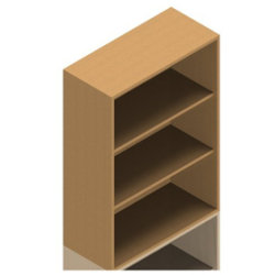 Jive topphylla med 3 fack, bokfanér, djup 35 cm