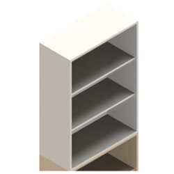 Jive topphylla med 3 fack, vit laminat, D35cm