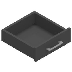 Jive+ enkel låda med lås, antracit laminat D35 cm