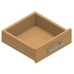 Jive+ enkel låda med lås bokfanér Djup 42 cm