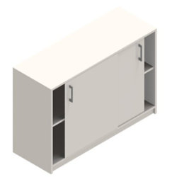 Jive+ Skydedørsskab m/4 rum m/lås hvid B116