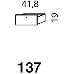 Mistral sektion 137, låda, antracitgrå