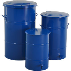 RETRO Affaldsbeholder 70 l, fodpedal, Blå
