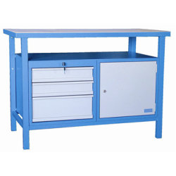 Güde arbejdsbord, 3 skuffer/1 skab, L.120xB.60 cm
