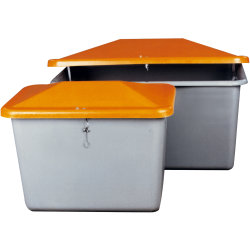 Salt-/sandlåda 2200 L, Grå/orange
