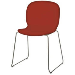 RBM Noor matsalsstol röd/silvermetallic