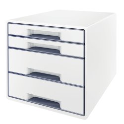 Leitz WOW CUBE skuffekabinet, 4 skuffer, grå