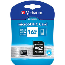 Verbatim 16GB microSDHC class 10 m/adapter
