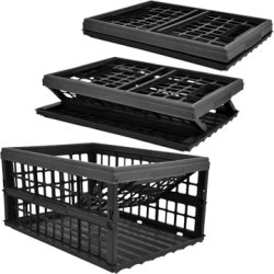 Plast Team, Basic foldekasse, 48x38x24 cm, Sort