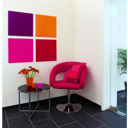 NAGA Glassboard magnetisk glastavle 45x45cm orange