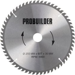 Probuilder klinge, 255x30x3 mm, t60