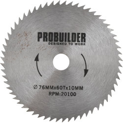 Probuilder klinge, 76x1,1x10 mm, 60t hss