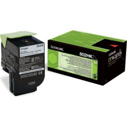 Lasertoner Lexmark 802HK/80C2HK0 Svart 4000 sidor