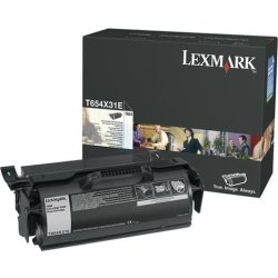 Lasertoner Lexmark T654X31E Svart 36 000 sidor