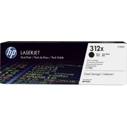 HP no 312X CF380XD lasertoner, sort, 2 x 4400s.