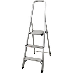 Trappstege med 3 steg | Aluminium | Höjd 62 cm