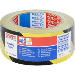 tesa Markeringstape | Perm | 50mm x 33m | Gul/sort