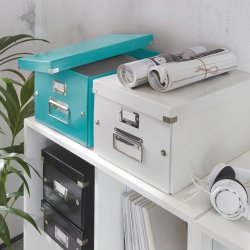 Leitz Click & Store opbevaringsboks medium, isblå