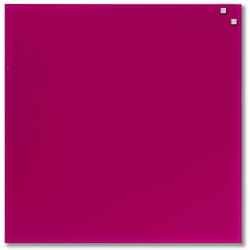 Glassboard magnetisk glastavle 45 x 45 cm, pink