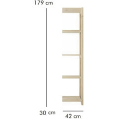 ABC Tillbyggnadsdel, HxBxD: 179x42x30 cm, natur