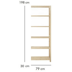 ABC Tillbyggnadsdel, HxBxD: 198x79x30 cm, natur