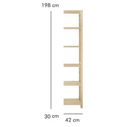 ABC Tillbyggnadsdel, HxBxD: 198x42x30 cm, natur