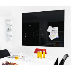 NAGA Glassboard magnetisk glastavle 120x150cm sort
