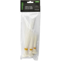 Rawlink kabelstrips, 75 stk. ass, hvide
