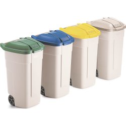 Rubbermaid mobil affaldsbeholder 100 liter, Sand