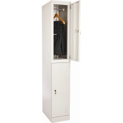 Lomax garderobeskab 2 døre, Grå, H180xB30xD50
