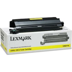 Lexmark 12N0770 lasertoner, gul, 14000s