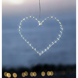 Sirius Liva Hjerte, 40 LED, H26 cm, Hvid