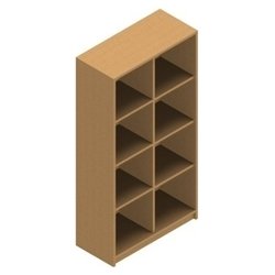 Jive+ hylla med 8 fack bokfaner. Djup 42 cm