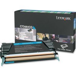 Lasertoner Lexmark C734A1CG Blå 6000 sidor