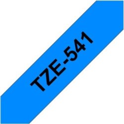 Brother TZe-541 labeltape 18mm, sort på blå