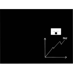 NAGA Glassboard magnetisk glastavle 60x80 cm, sort