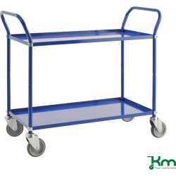 Rullebord 2 hylder, 1070x585x940 mm, 250kg, blå