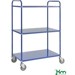Hyldevogn 3 hylder, 980x585x1445, 250kg, blå