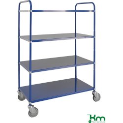 Hyldevogn 4 hylder, 980x585x1445, 250kg, blå
