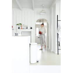 Brabantia Flatback Pedalspand 40 liter, hvid