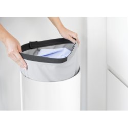 Brabantia Vasketøjskurv, 60 L, hvid m/kork låg