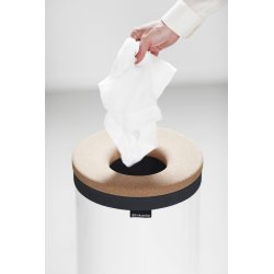 Brabantia Vasketøjskurv, 60 L, hvid m/kork låg