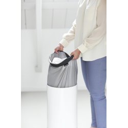 Brabantia Vasketøjskurv, 60 L, hvid m/kork låg